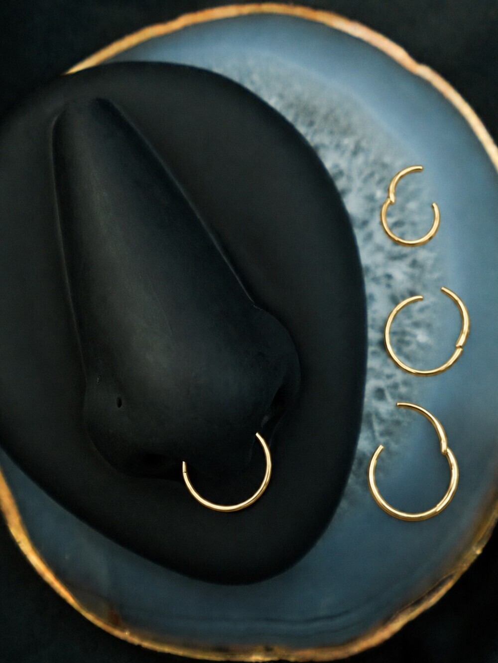 Gold Titanium 20gauge 8mm Body Nose Jewelry Hoop